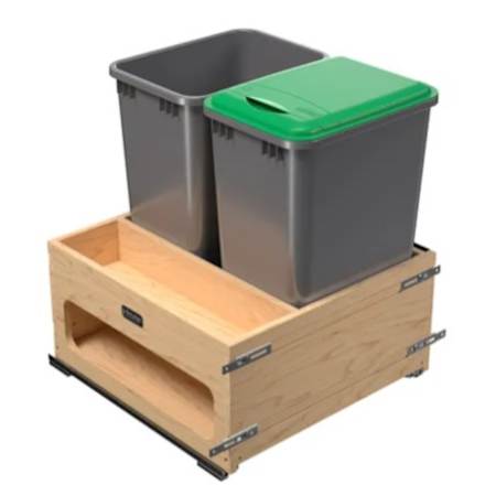 Rev-A-Shelf Wood Bottom Mount Waste Management Center w/ Soft-Close N/A